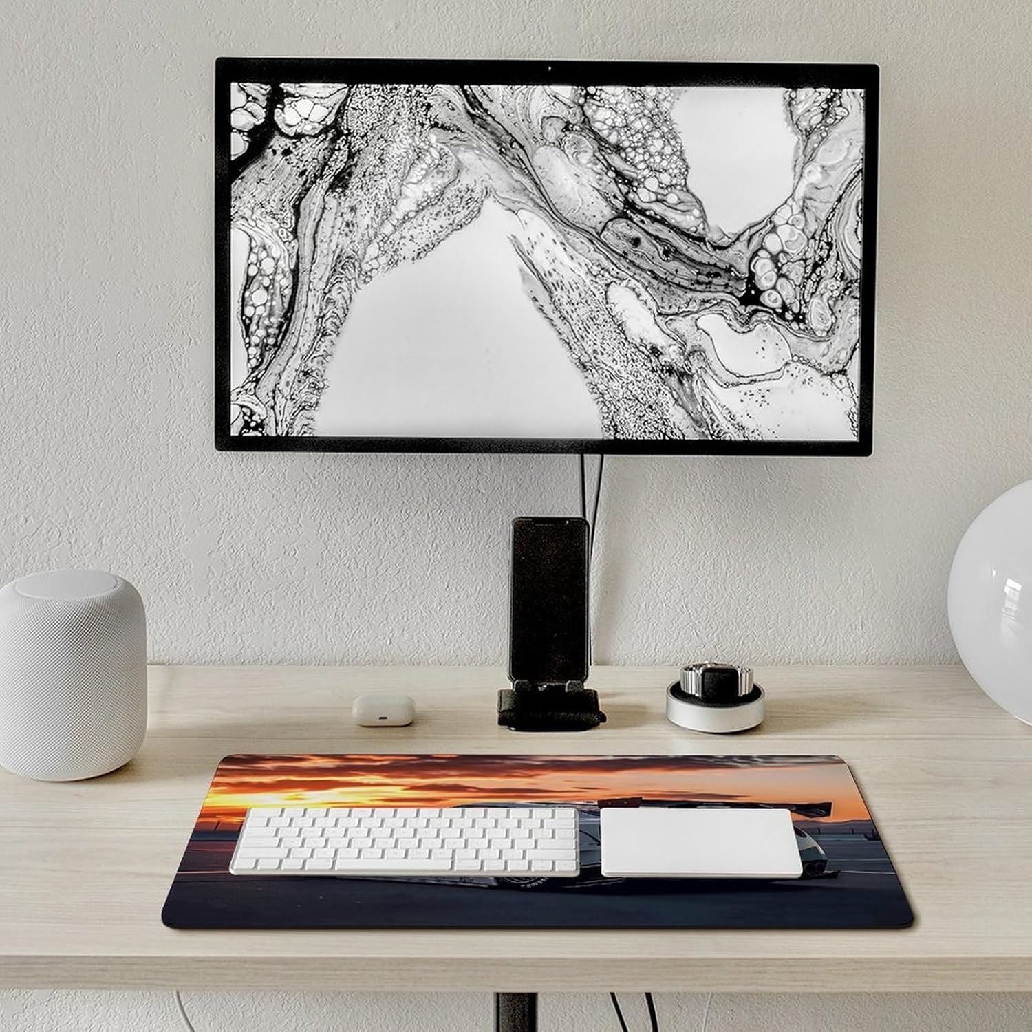 Large Mouse Pad JDM Car R35 Static Sport Sunset Desk Mat Computer Accessories Gaming Office Organizers Supplies Decor Essentials Keyboard Pads for Desk Rubber 40X80cm
