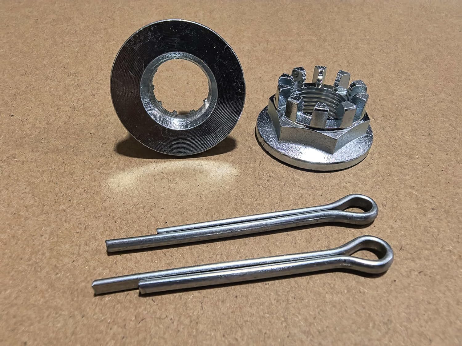 2Pcs 18mm Rear Axle Castle Nuts 90304-HM5-A80 & Pins Replacement for Honda TRX400EX 400 1999-2008, TRX300EX 93-08, Trx250ex 01-08