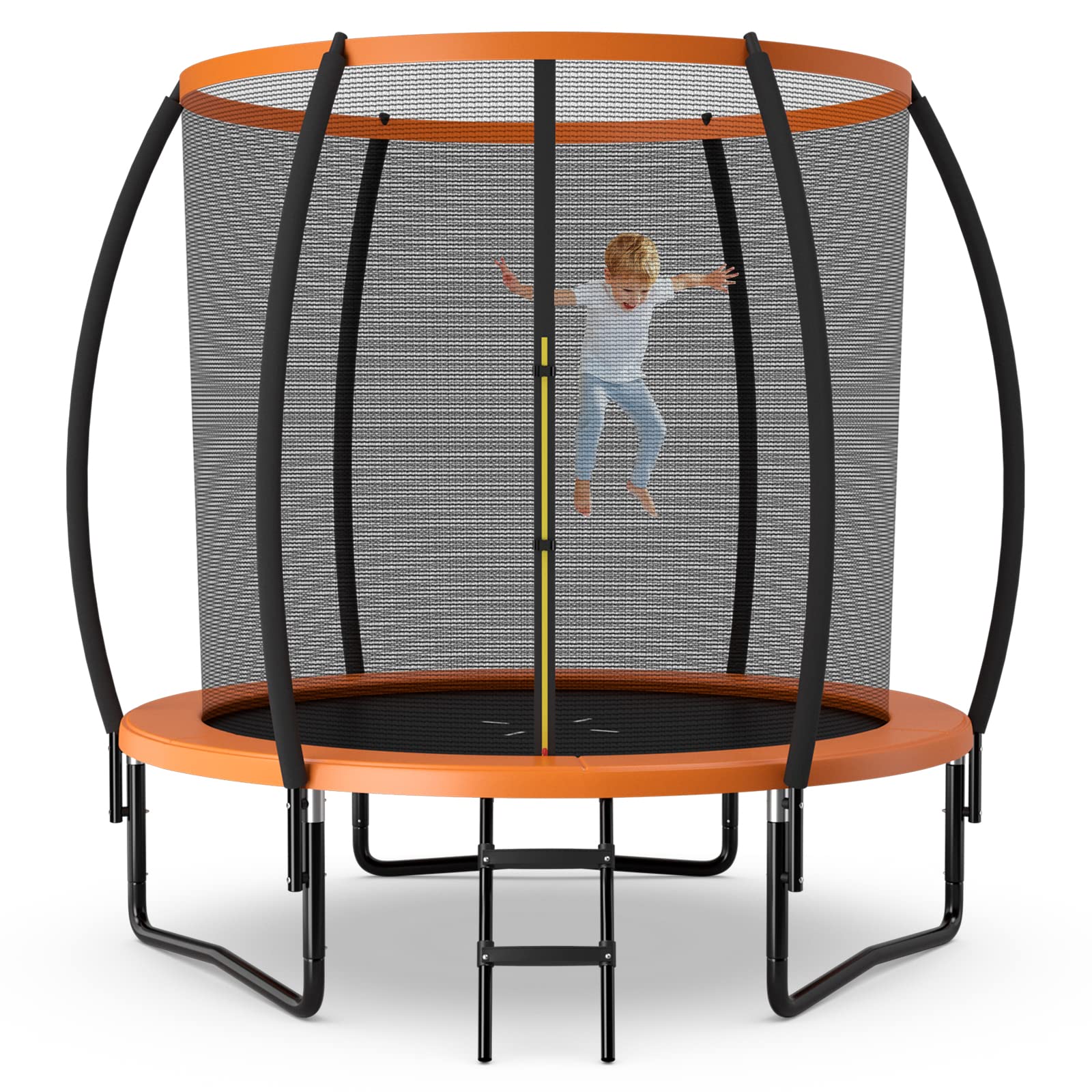 GYMAX Trampoline, 10FT ASTM Approved with Enclosure and Ladder