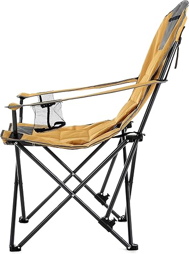 Miniatura 9 de ARROWHEAD OUTDOOR Silla de camping híbrida plegable portátil 2 en 1, reclinable ajustable, ventilación, acolchado, portavasos y bolsa de