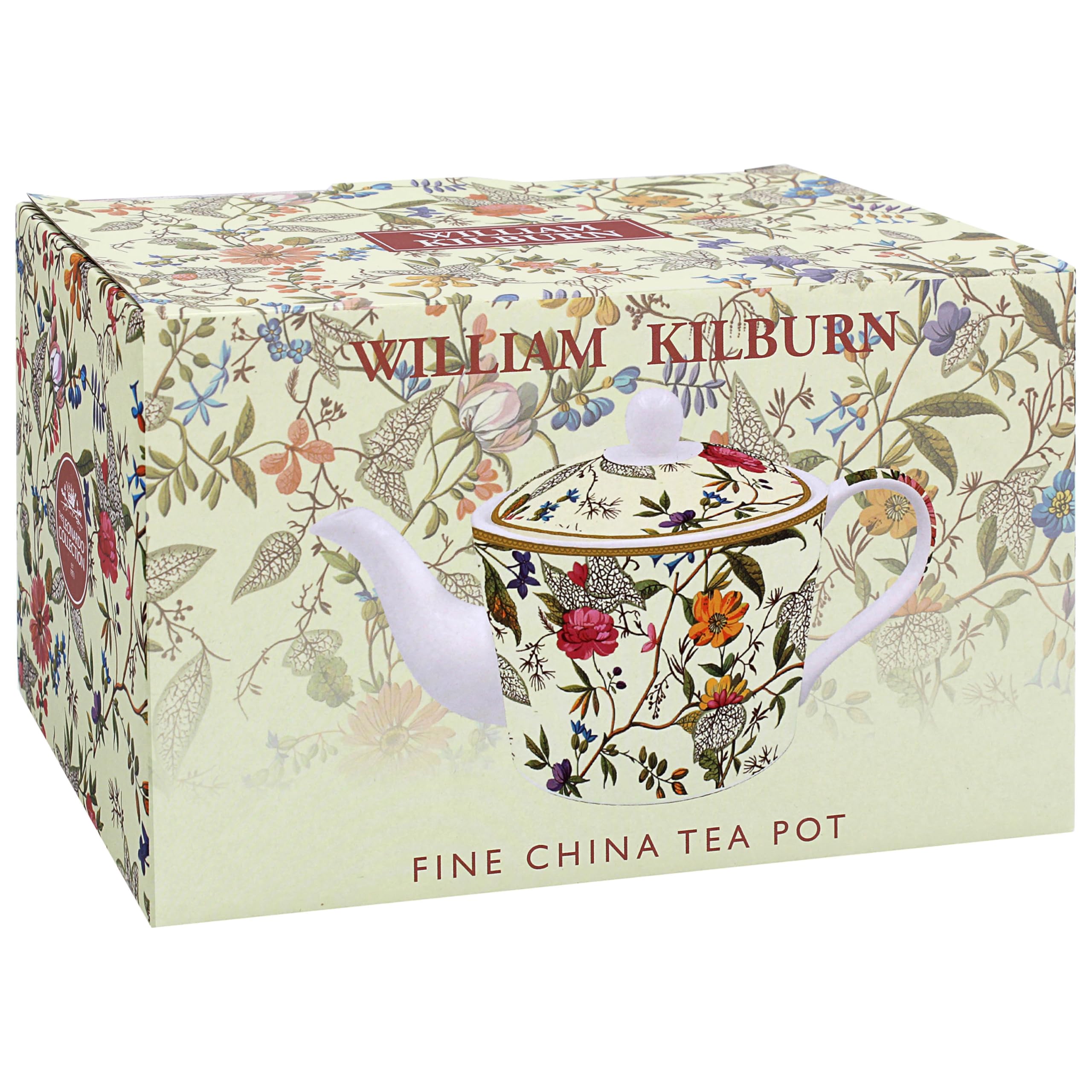 LEONARDO COLLECTION WILLIAM KILBURN FLORAL TEA for one combo with GIFT BOX.