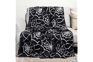 Gothic Black Spider Web Throw Blanket: A Spooky Embrace for Your Haunted Haven