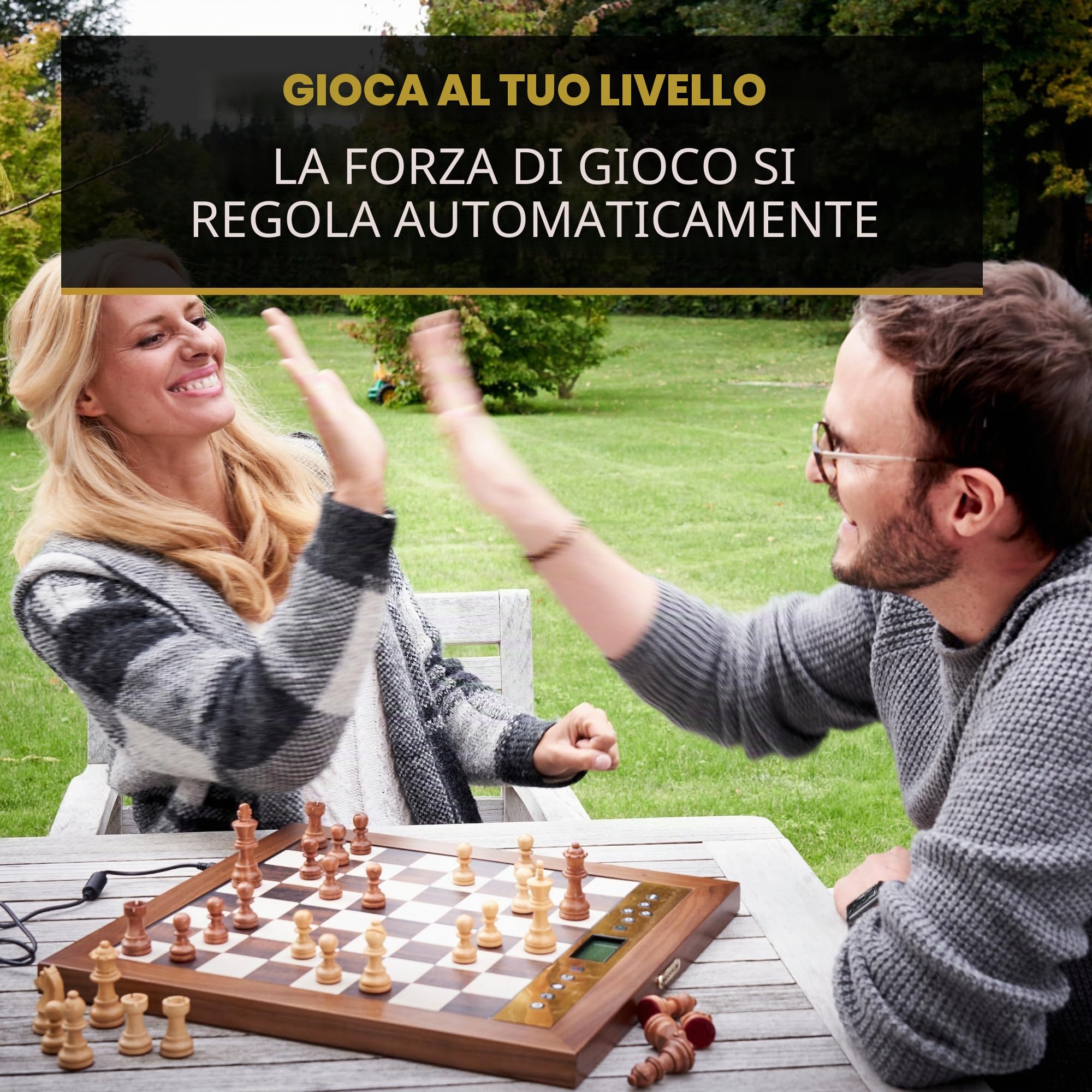 MILLENNIUM The King Performance M830: computer per scacchi dall'estetica raffinata in legno, facile da usare, con funzionalità versatili e regolazione automatica del livello di gioco