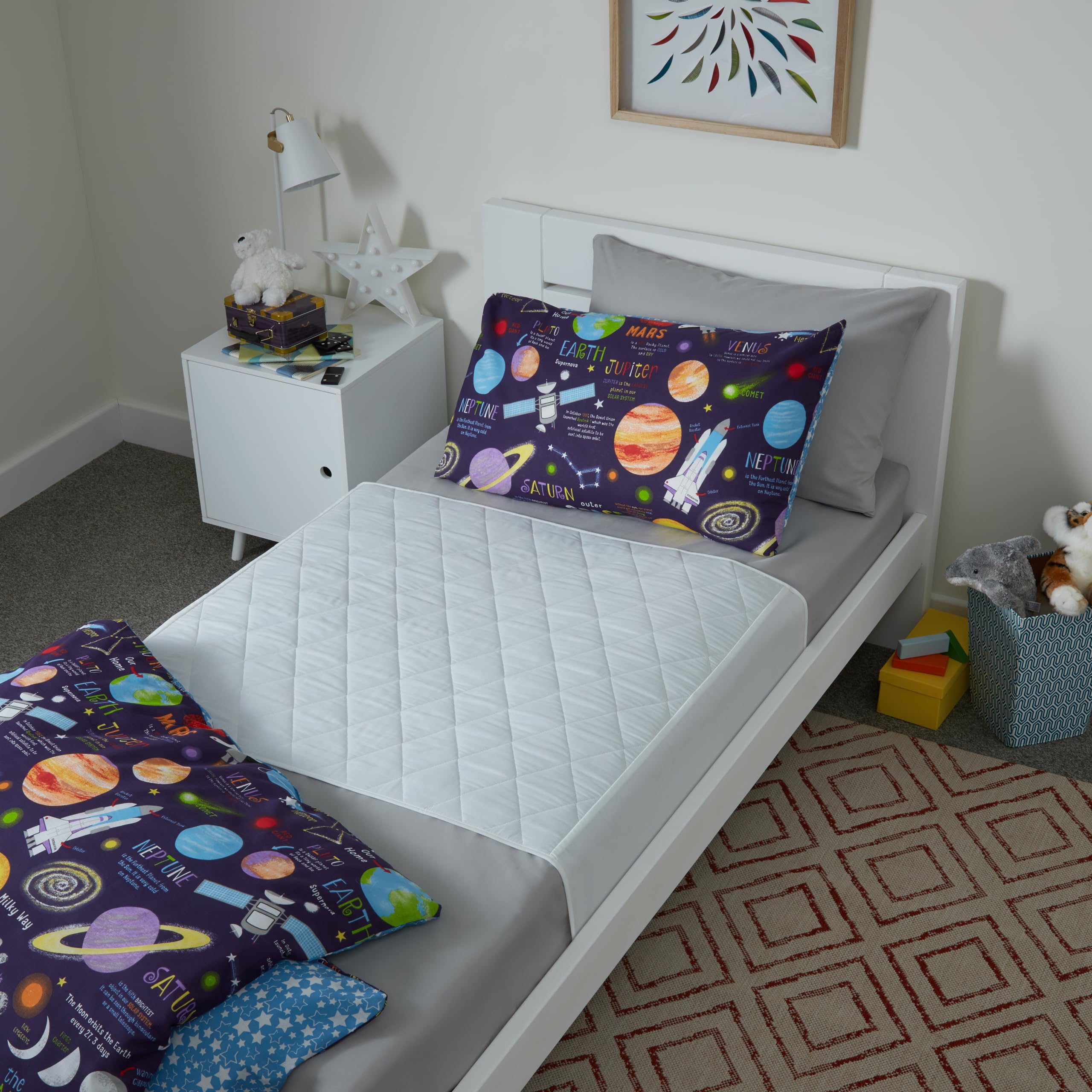 GuardedSleep Protège Matelas Imperméable à l'eau avec Bordures (Paquet de 2)|Drap de lit Lavable de qualité supérieure pour Adultes ou Enfants souffrant d'incontinence|Tapis de lit réutilisable|Blanc