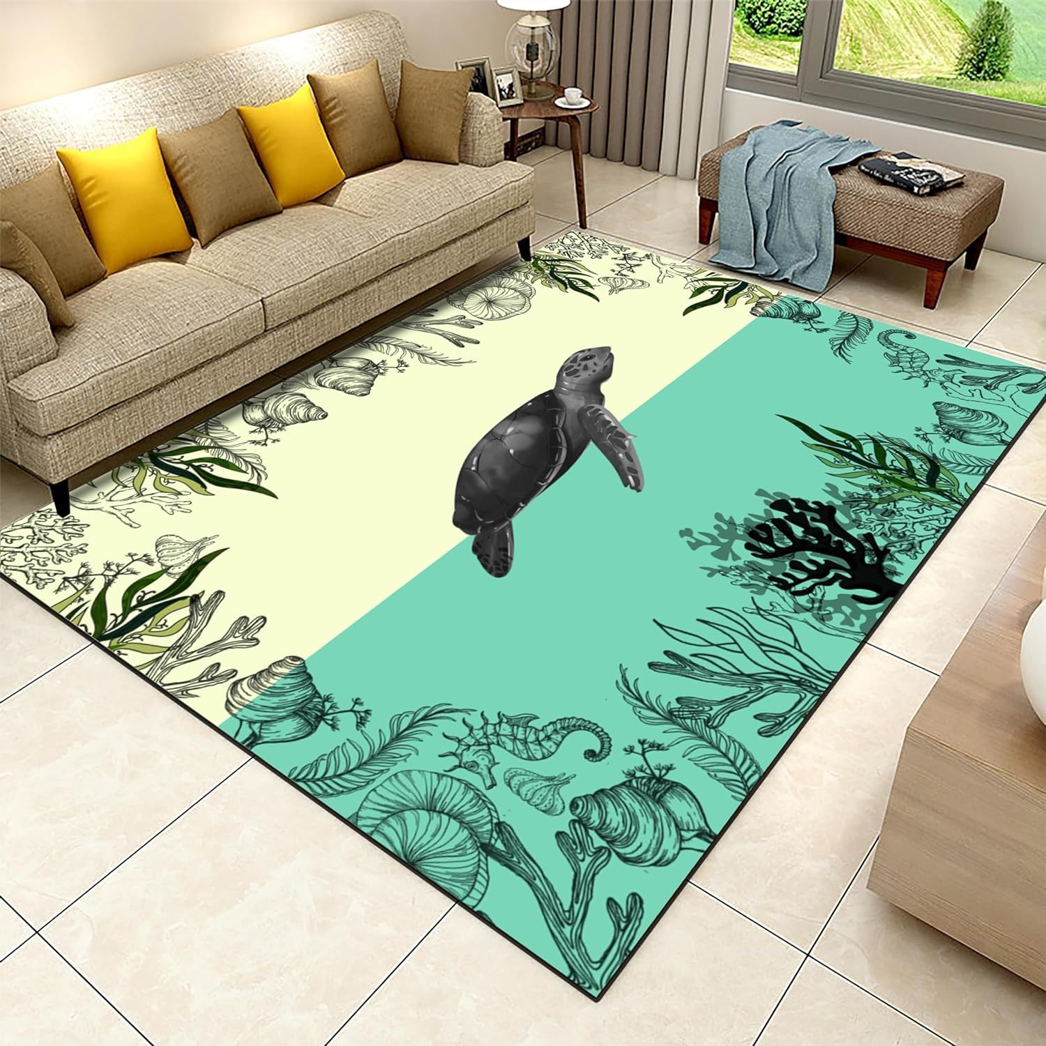 Tapis en flanelle d'aire de jeux pour enfants idéal pour espace détente ado