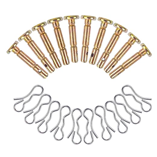 Shear Pins and Cotters Pins (10 Pairs) for 738-04124A Troy Bilt 714-04040 738-04124 Snowblowers Replacement