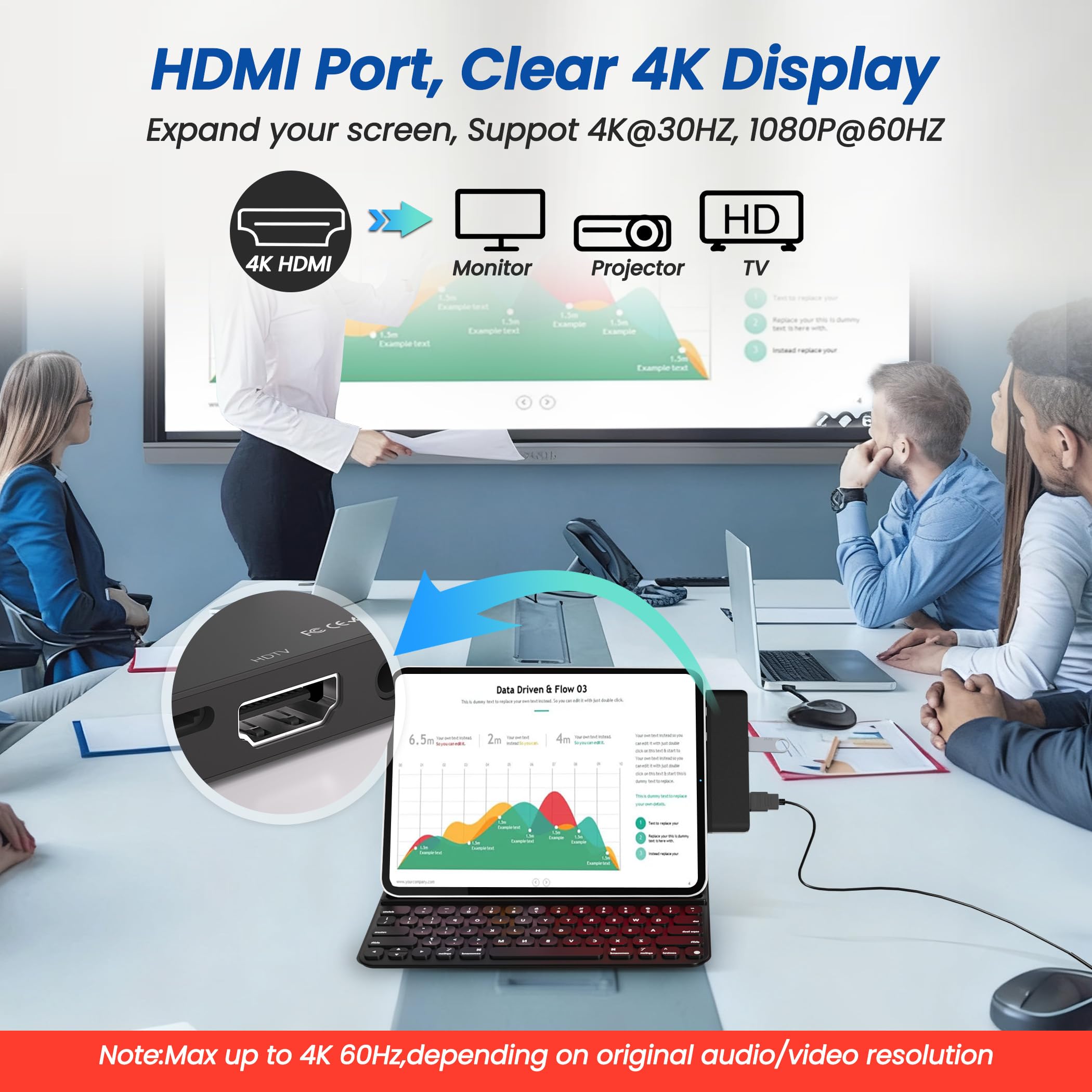Rytaki Surface Pro Dock für Surface Pro 4 / Pro 5 / Pro 6 USB-Hub