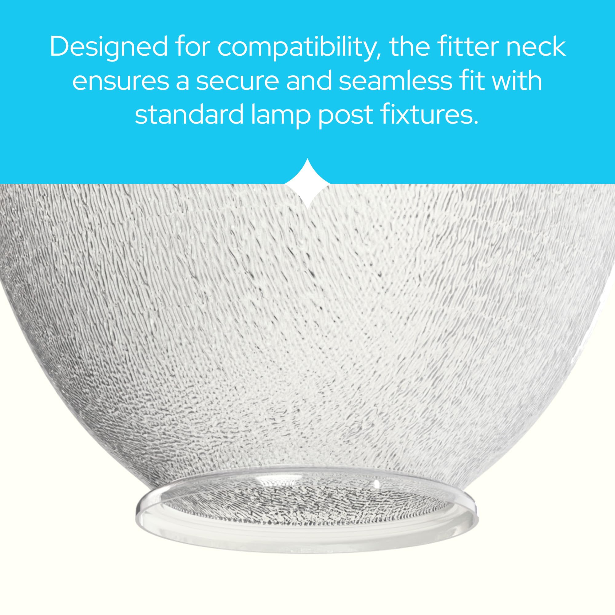 KastLite Polycarbonate Clear Acorn with Fitter Neck 26.88 Height x 8 OD