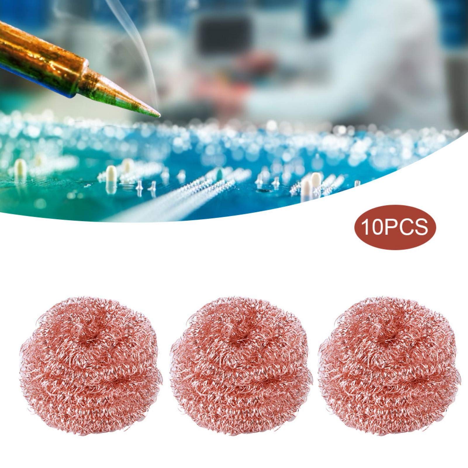 Solder Tip Cleaning Tool Multi?Point Cleaning Brass Steel Alloy Removing Portable Solder Tip Wire Cleaner,Wire Ball, Welding Tip for Cleaning Iron Tip