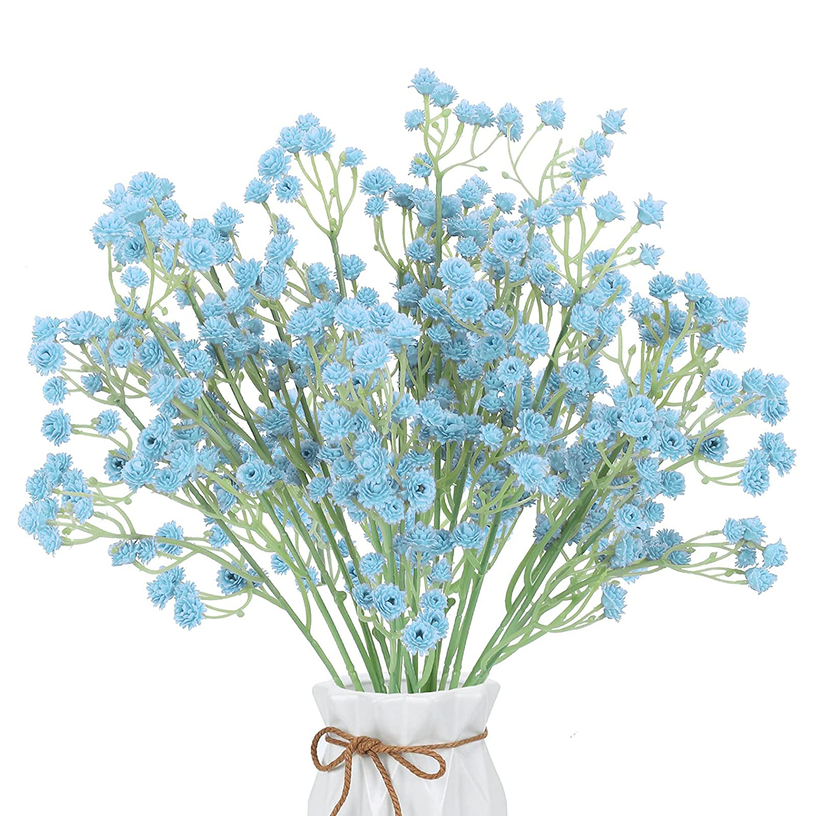 NOTHERS xiaoshaoAE 12 Bunches Babys Breath Artificial Flowers, 25 Inch Gypsophila Blue Artificial Flowers, for Diy Wedding Bouquets Party Hotel Table Home Garden Decoration