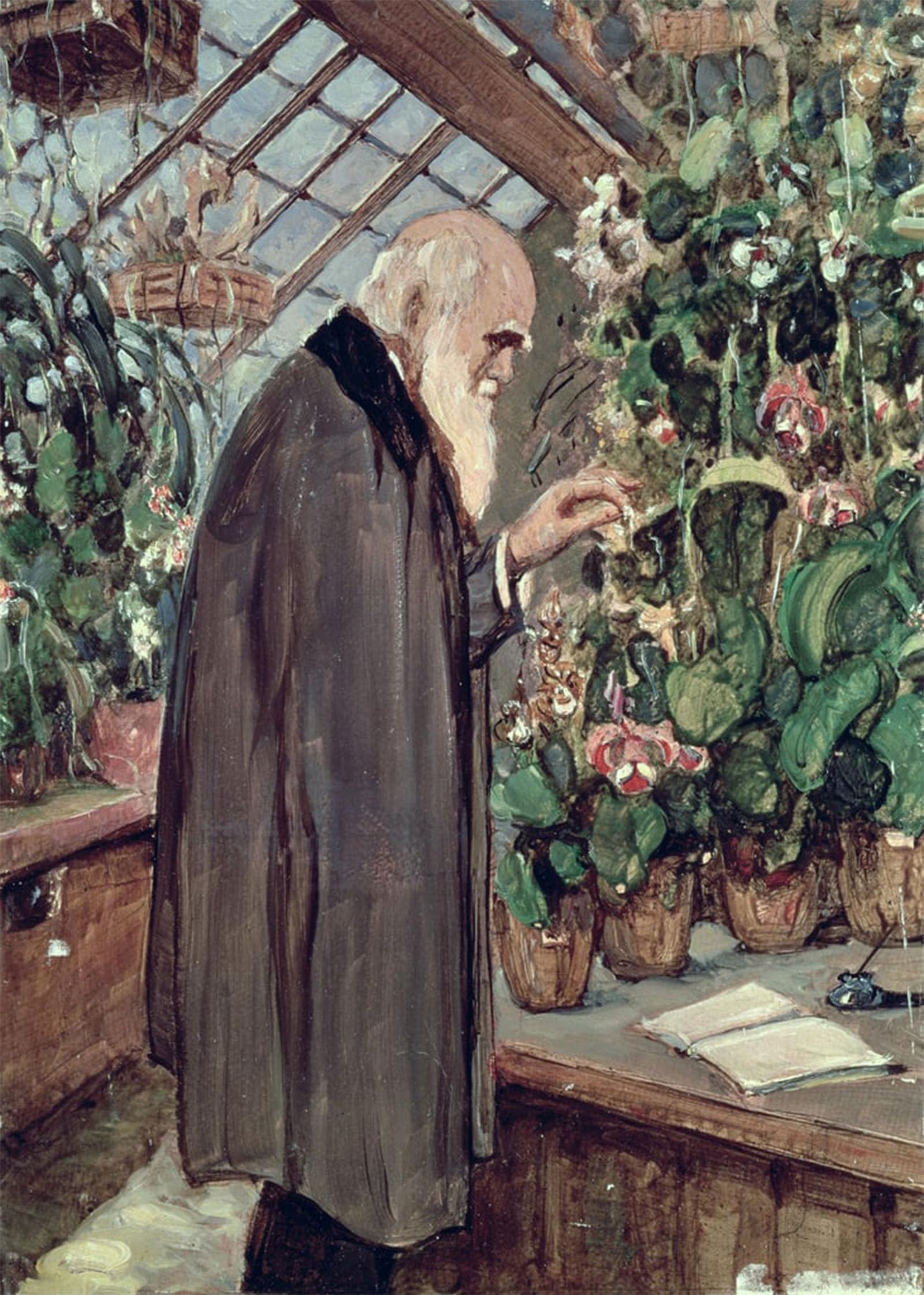 POSTERIIk Famous Modern Artwork Art Mural Charles Robert Darwin by John Collier Oil Paintings Pictures for Home Decor 60x90cm