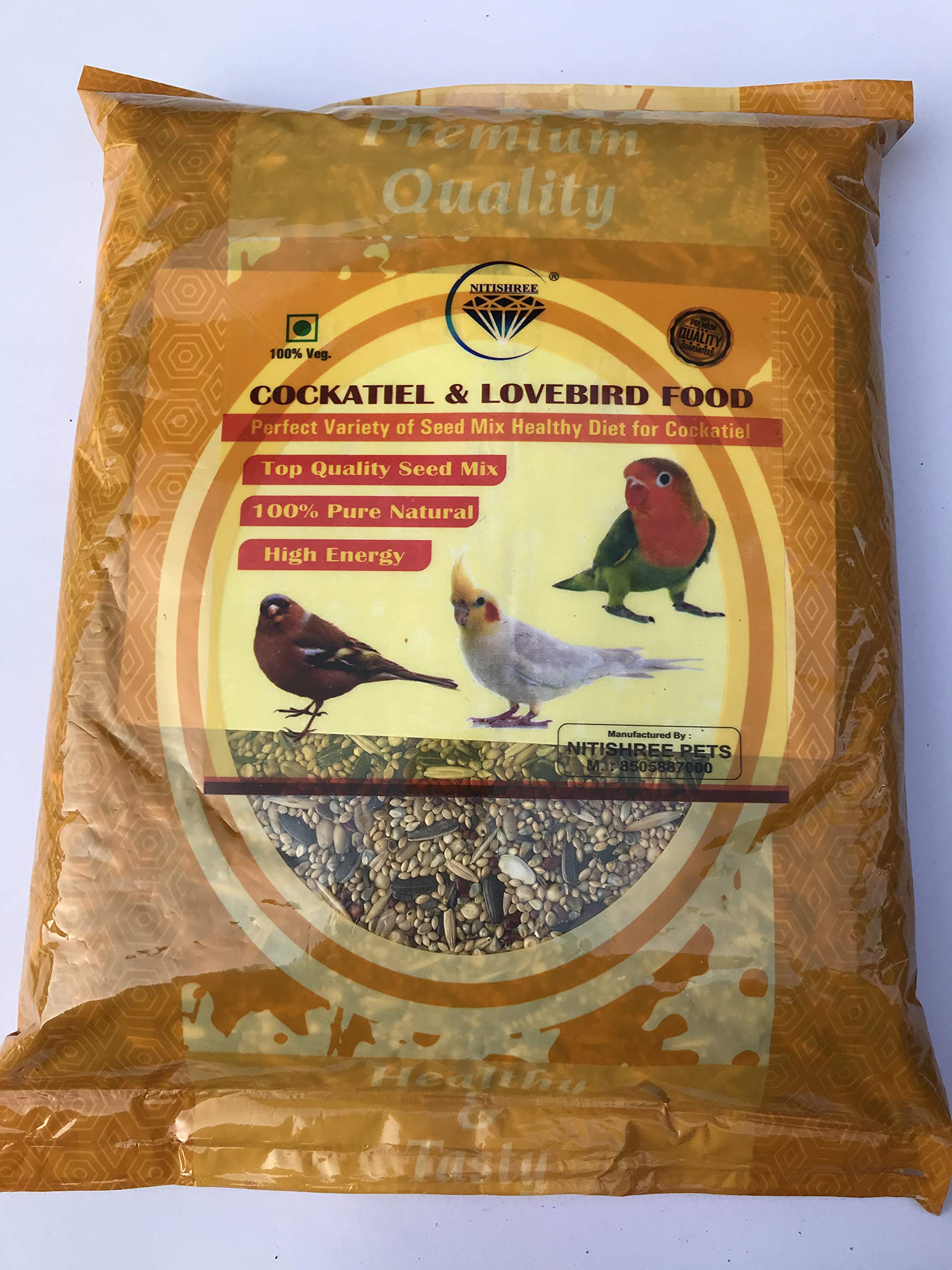 Nitishree Bird Feeder Economic Food Premium Mixed Seed for Cockatiel,Lovebird & Small Birds 1000gm (B08CSX8ZWZ) Amazon Price History, Amazon Price Tracker