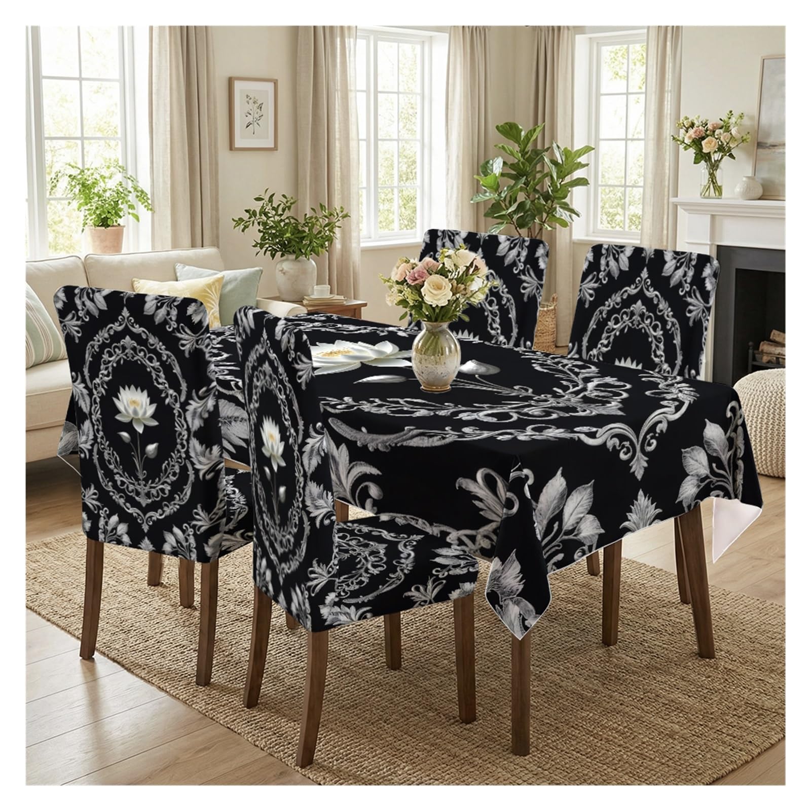 Nappe et housses de chaise baroque pour sublimer vos dîners