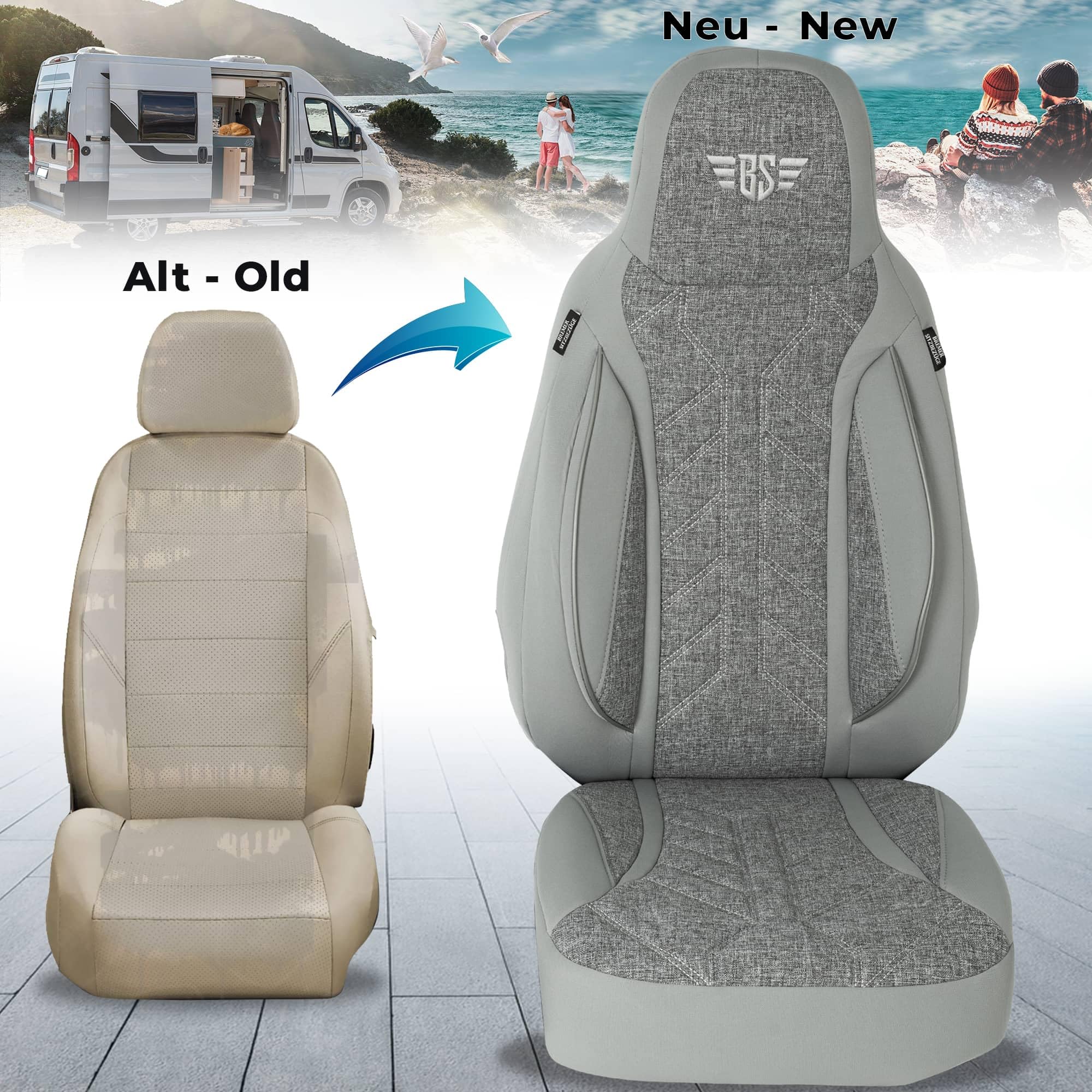 BREMER SITZBEZÜGE Wohnmobil Schonbezüge für Dreamer Select Cap Coast PLKT208
