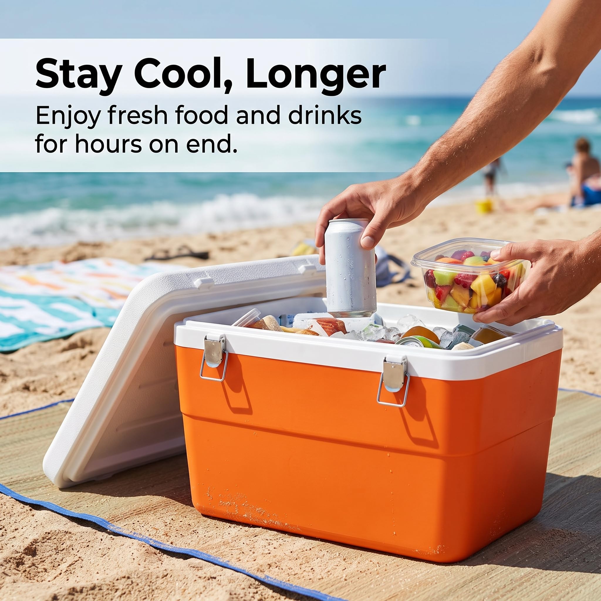 Homyl Scatola Termica Portatile, Contenitore Frigo per Alimenti e Bevande, Ghiacciaia per Campeggio e Picnic