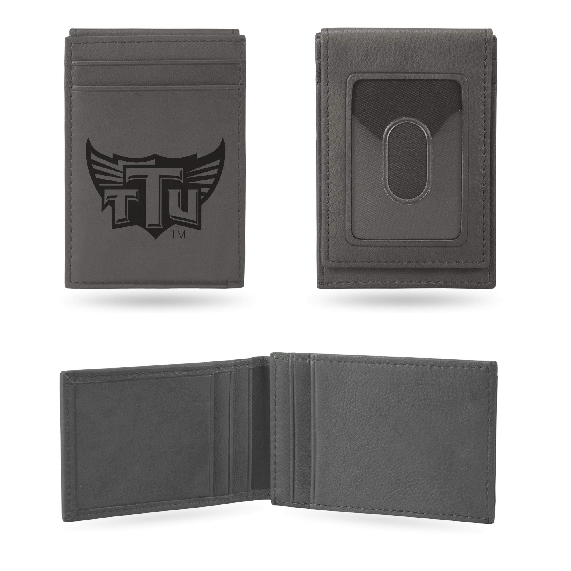 Rico Industries NCAA Gray Laser Engraved Front Pocket Wallet - Compact/Comfortable/Slim