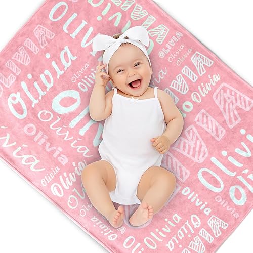 Miniatura 3 de Manta personalizada para bebés y niños manta personalizada con nombre para niñas y adolescentes regalos personalizados para bebés regalos de