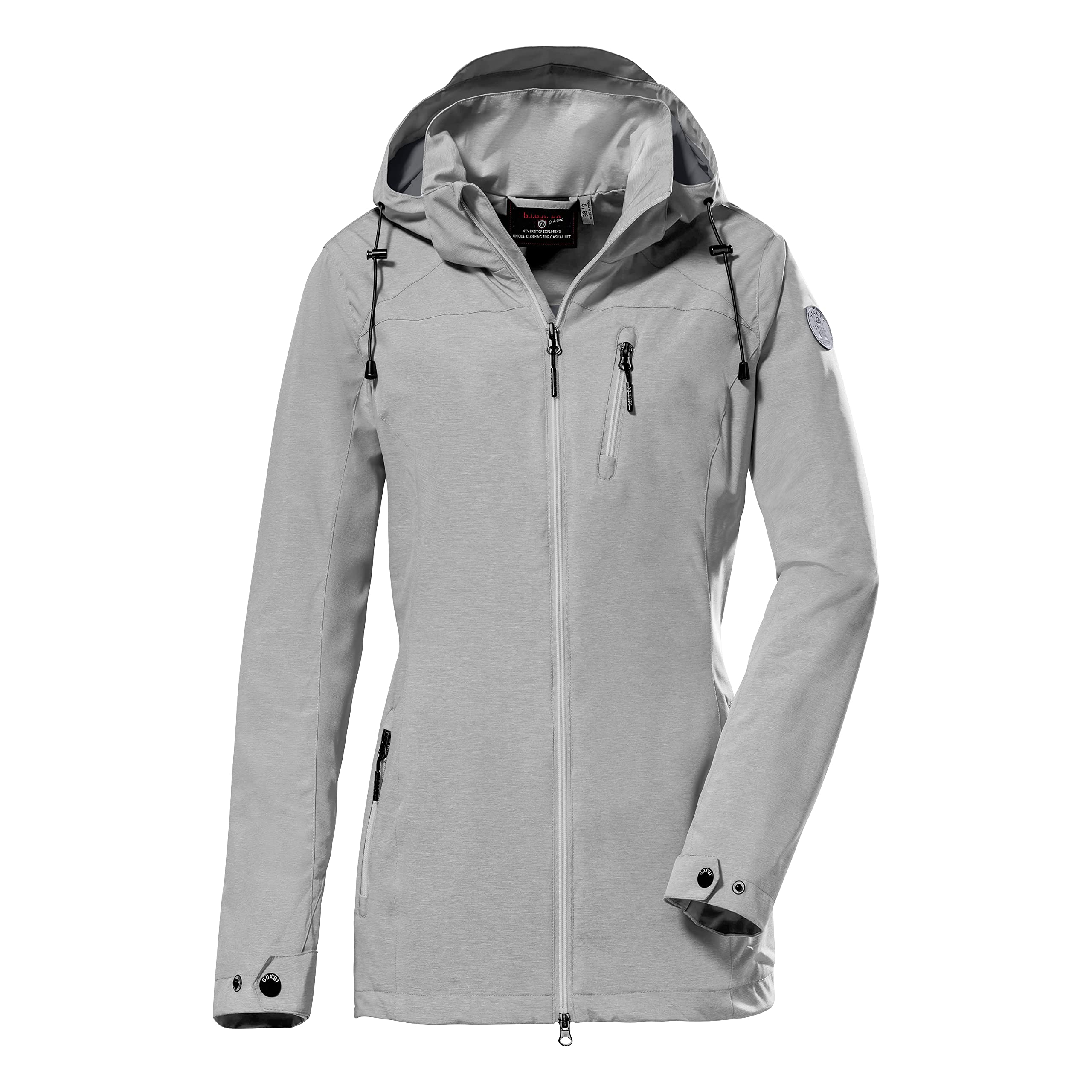 G.I.G.A. DX Damen Funktionsjacke/Outdoorjacke mit abzippbarer Kapuze - GS 31 WMN JCKT, hellgrau, 44, 38341-000