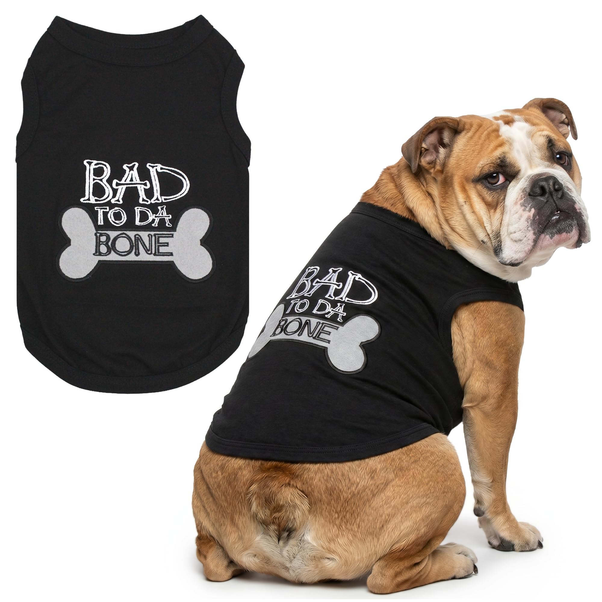 T-Shirt pour Chien Bad to DA Bone Parisien vêtement anti-frottement taille 3XL
