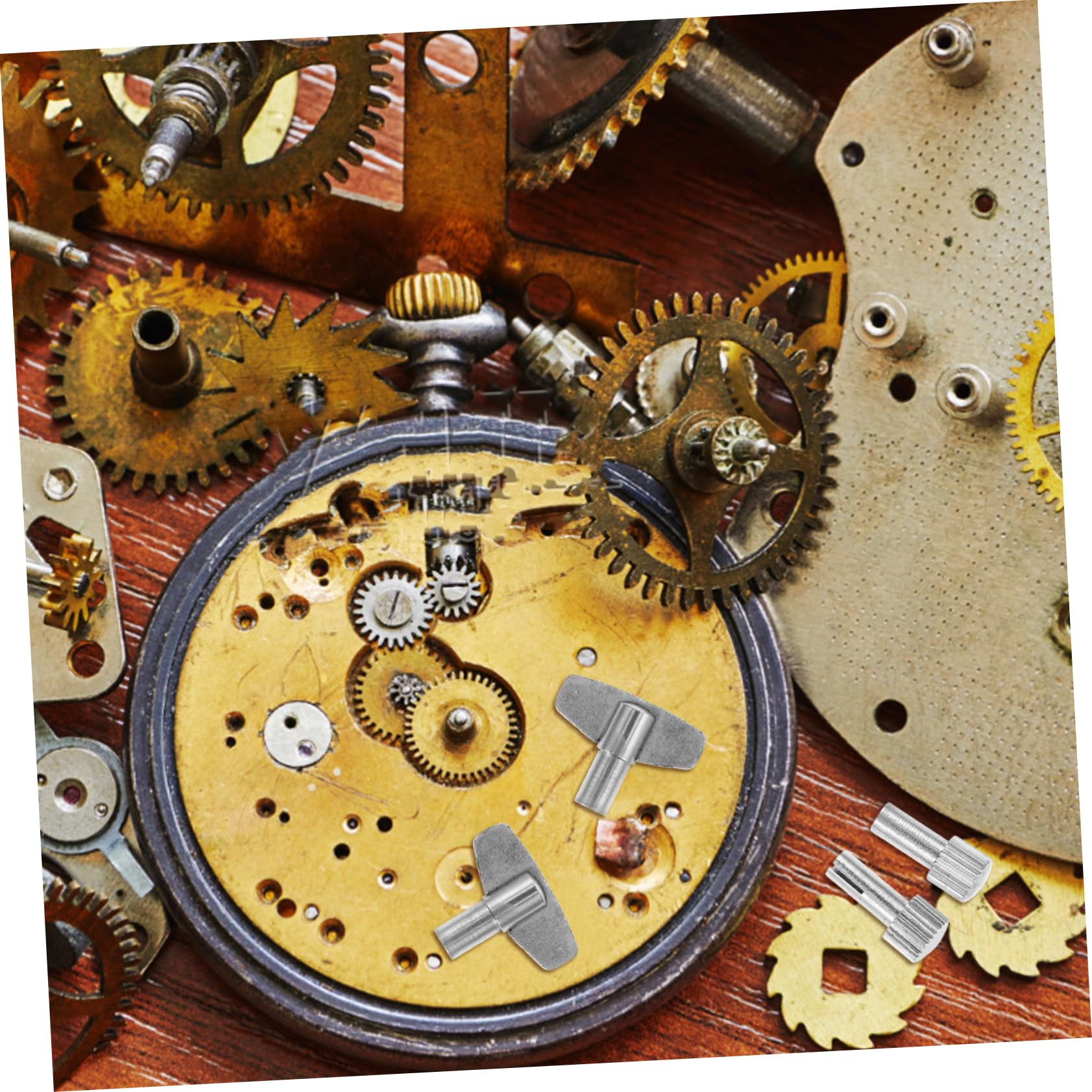 Amosfun 5 Juegos Accesorios Para Despertadores Mecánicos. Un Accesorios Reloj De Perillas Herramienta Llaves De Cuerda Del Reloj Bobinados De Relojes Profesionales Metal