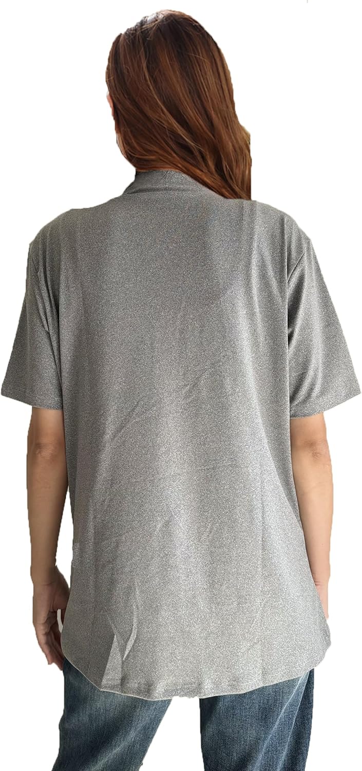 Youdiao Mastectomy Shirts with Drain Pockets Post-Surgery Must Haves Soft Full Front Zip-Up Short Sleeve Recovery Tops - Image 6