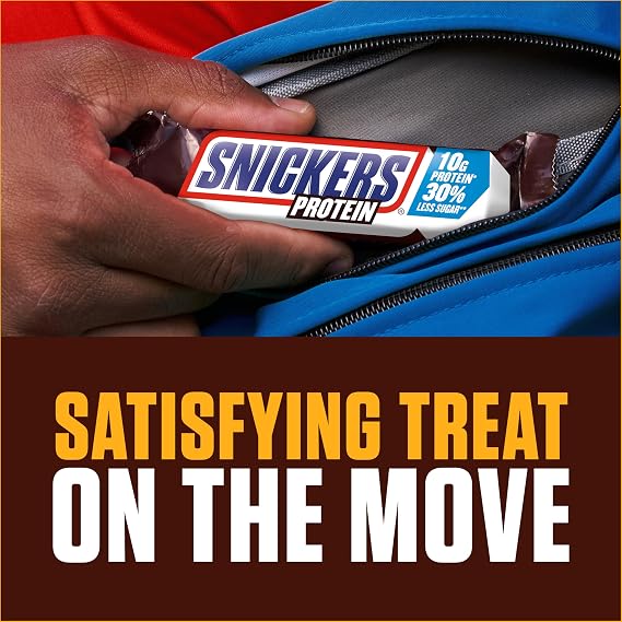 Snickers Chocolate Protein Bars, Peanut Butter, Caramel & Milk Chocolate Bulk Box, 18 x 47g, Ideal for Gift, Snacks or Hamper