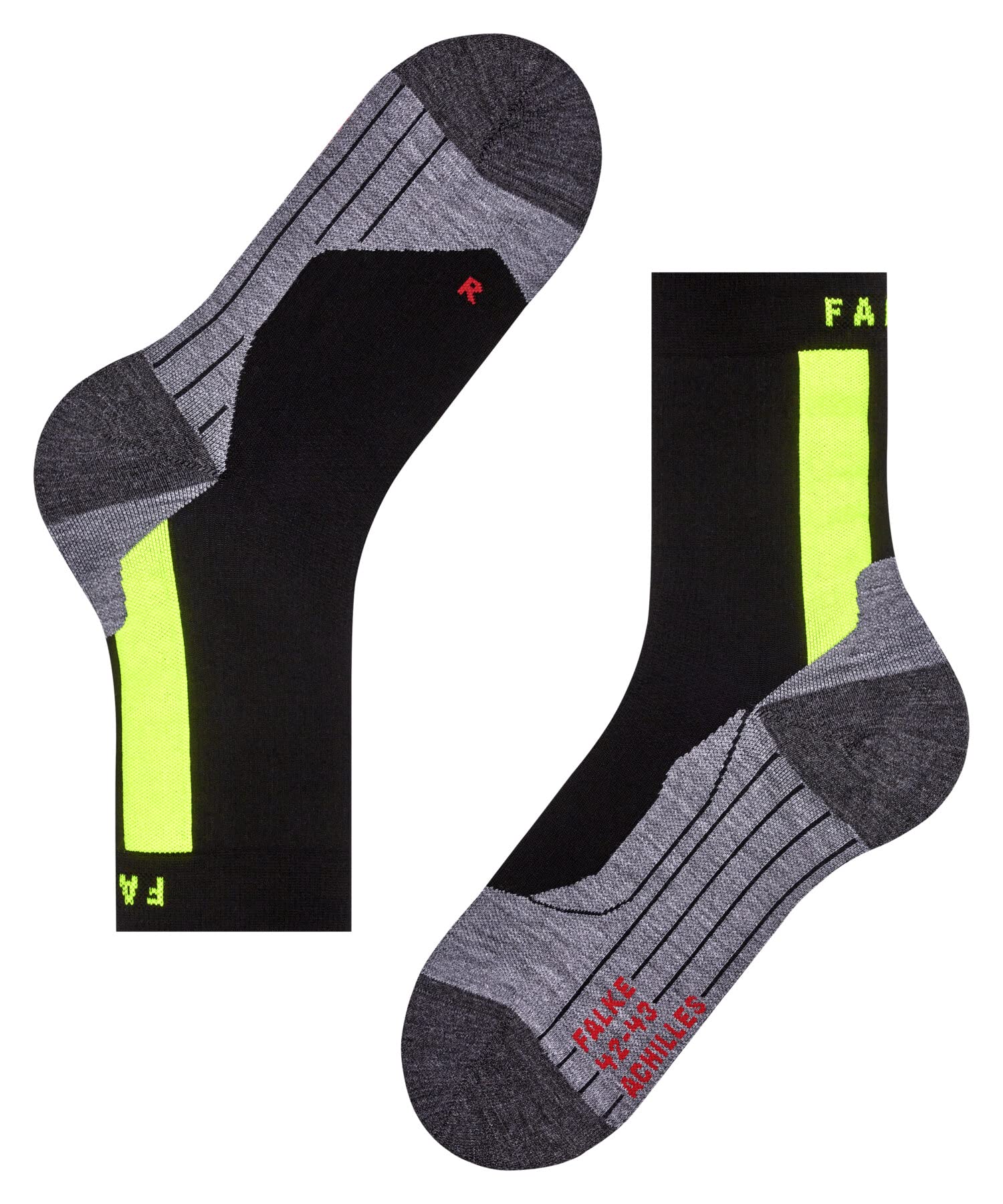 FALKE Hommes Achilles Chaussettes anatomique Fibre artificielle | aide en cas de douleurs au tendon d’Achille