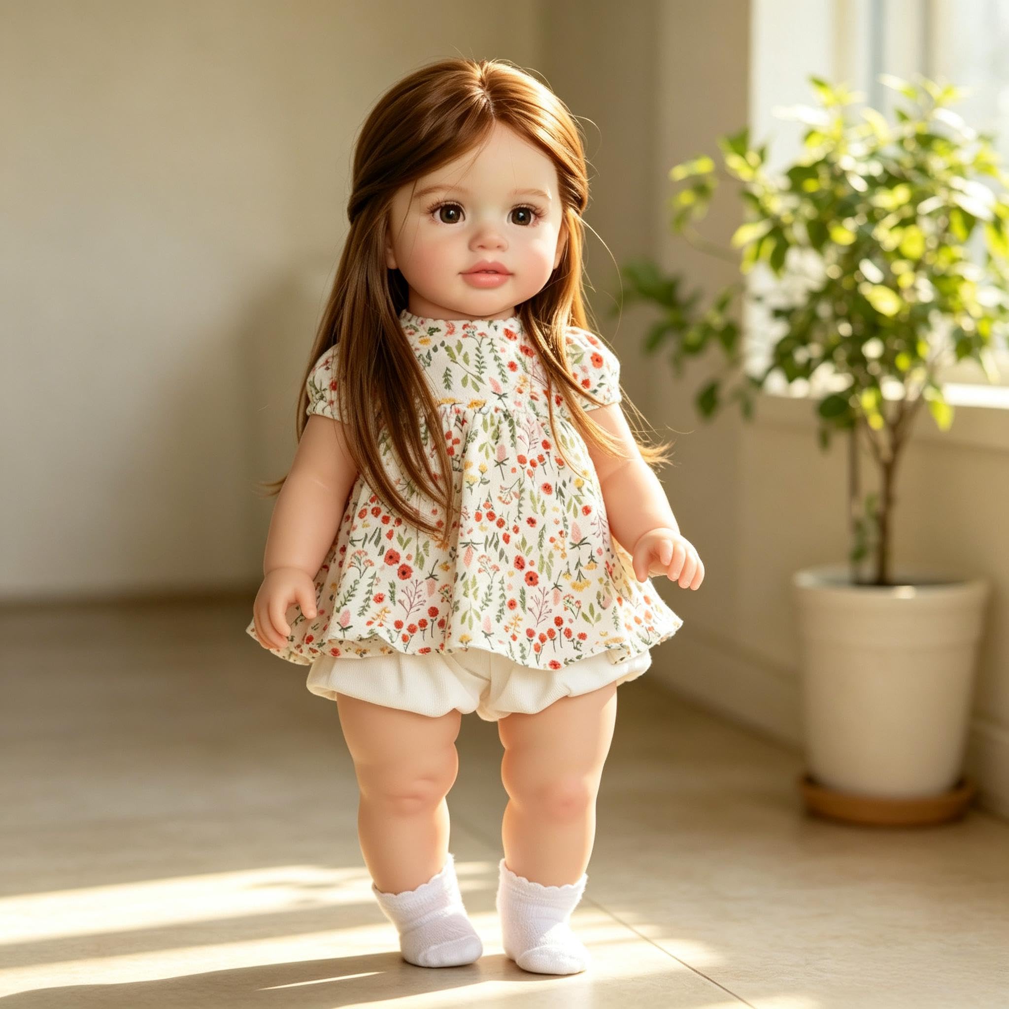 RXDOLL Realistyczne lalki Reborn Baby Dolls Girl Pippa, duży rozmiar Reborn maluch, miękka tkanina winylowa, realistyczna mała dziewczynka, która wygląda jak prawdziwe życie lalki niemowlęce z