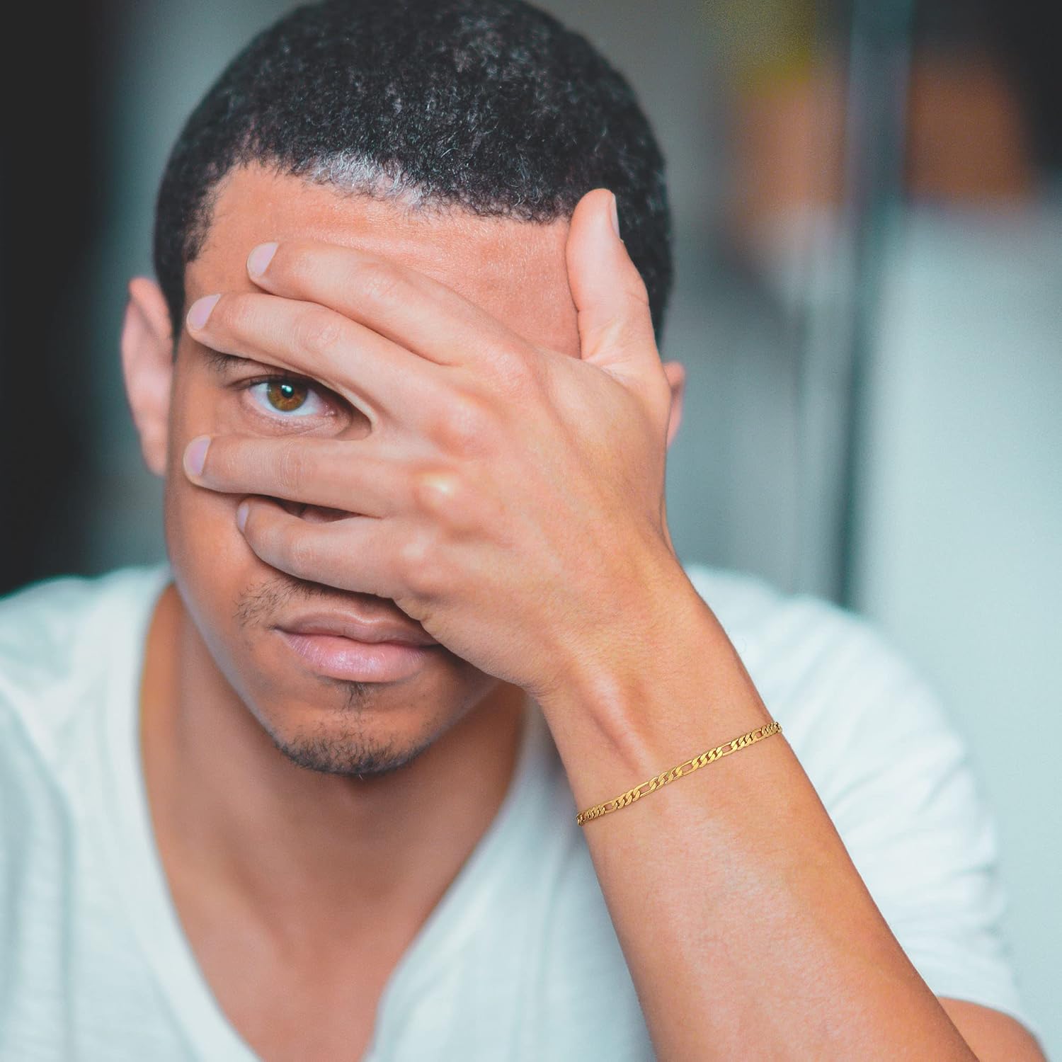 BRIJEWNES Figaro Chain Bracelet for Men & Women 3mm 18K Gold Plated Chain Bracelet 6.5-9 Inches, 925 Sterling Silver Clasp Durable, Unisex Jewelry Gift for Him or Her - Image 6