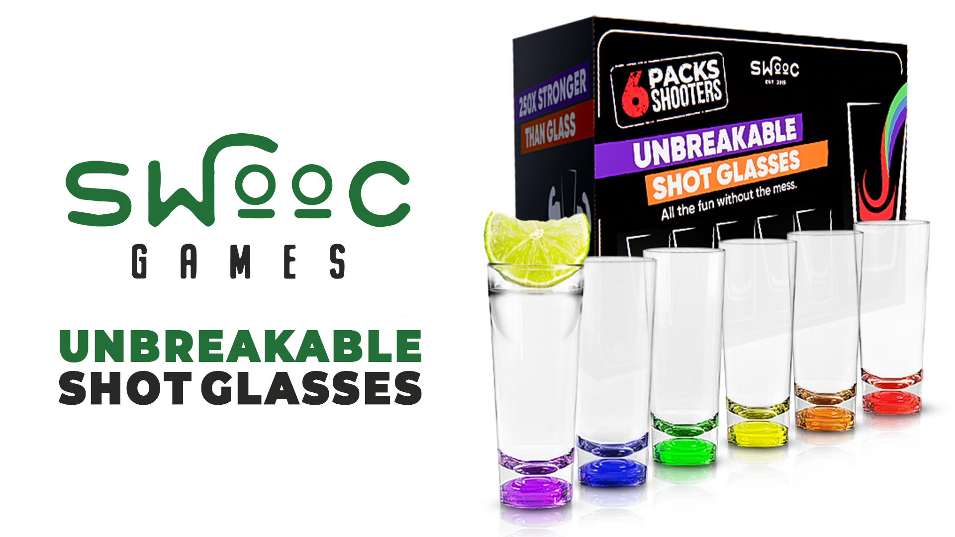 Amazon.com | SWOOC - Tall Unbreakable Shot Glasses Set (6