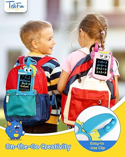 Miniatura 2 de TEKFUN NanoDoodle Juguetes para niños, tableta de escritura LCD, juguetes de dinosaurio, tablero de dibujo para colorear de 4.5 pulgadas para