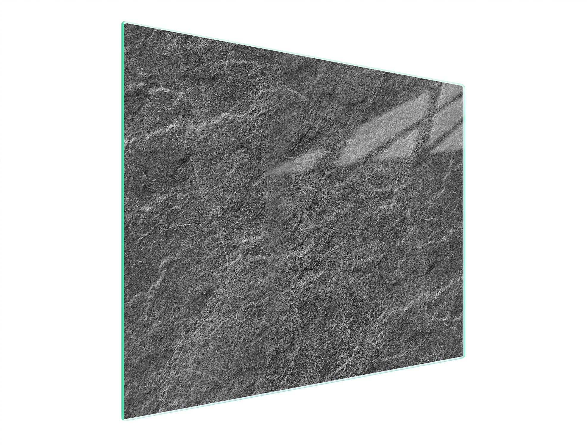 Planche à découper en verre Ceranfeld 1 pièce 52 x 30 cm, plaque de découpe en verre, protection anti-éclaboussures, plaque en verre universelle, cuisine, Ardoise Gris
