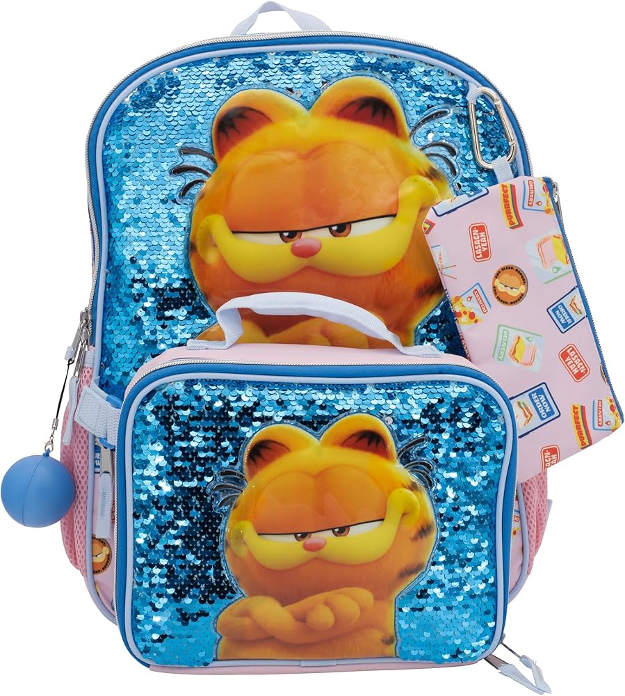 Amazon.com | AI ACCESSORY INNOVATIONS Garfield 5 Piece Backpack