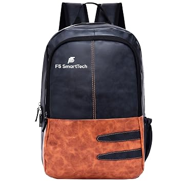 20L Small Faux Leather Water Resistant Anti Theft Laptop Backpack for 16 Inch Laptop/Backpack for Men/Women (Navy)