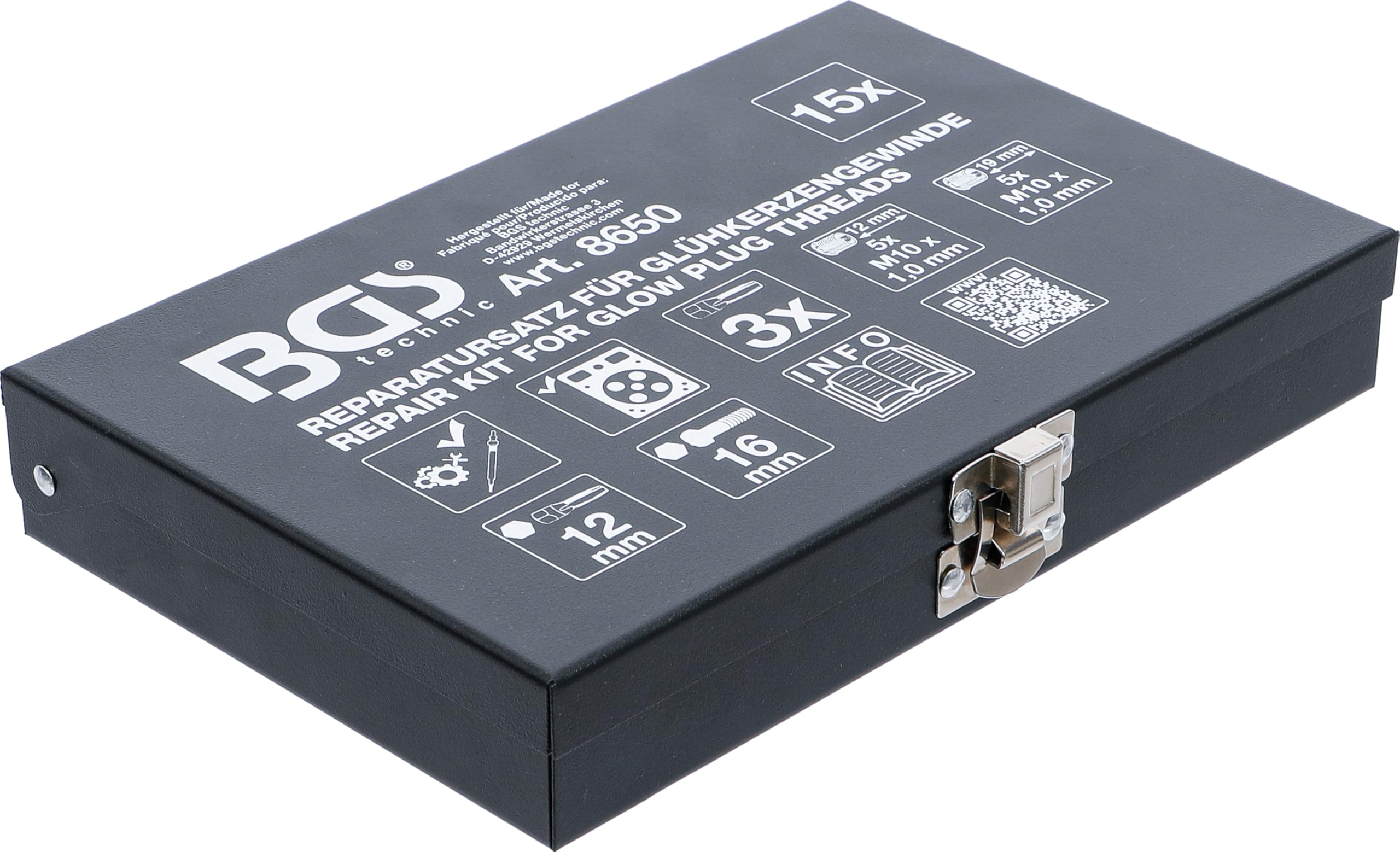 BGS 8650 | Kit di riparazione per filetti sedi candelette | M10 x 1,0