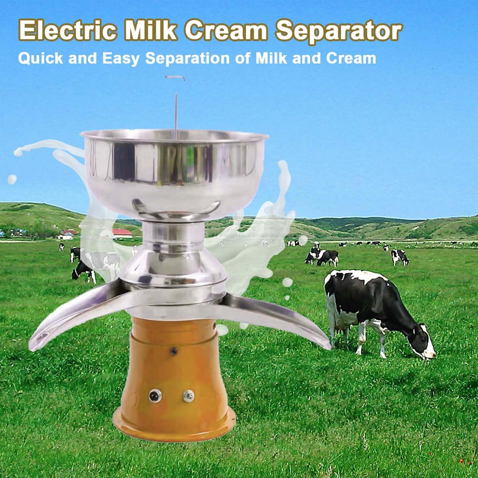 Elektryczny separator mleka, 50 l/h, kremowy separator odśrodkowy, stal nierdzewna 304, 10500 obr./min, do mleka krowiego i odtłuszczonego mleka