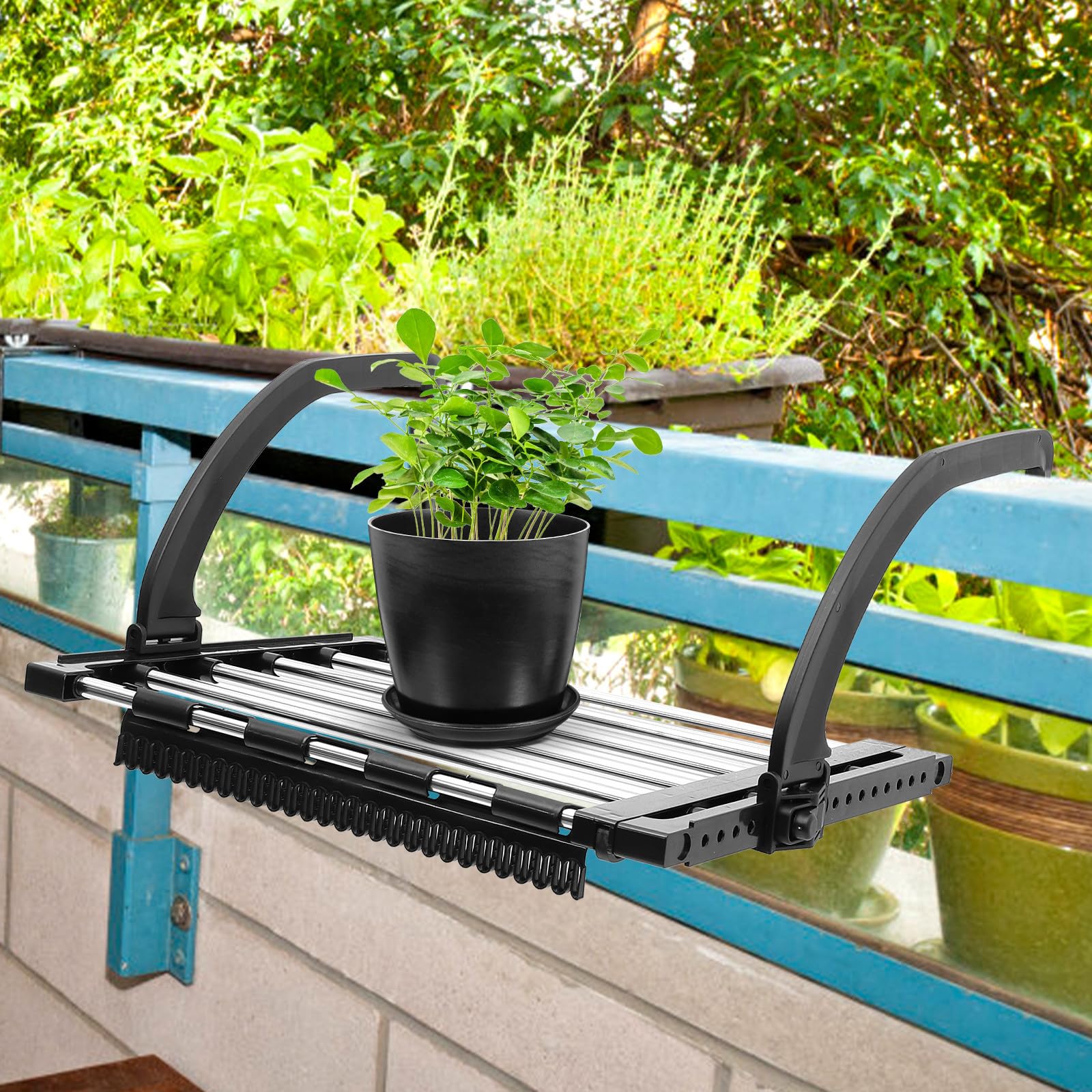 Wäscheständer aus Edelstahl, ausziehbar und faltbar, mit Sockenhalter und geeignet für Balkon sowie Garten, ideal für Handtücher und Unterwäsche, 10KG Belastbarkeit