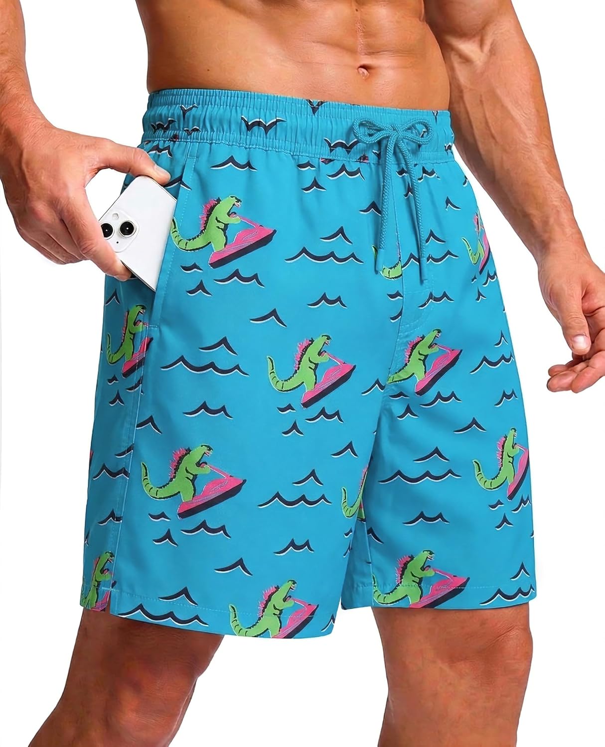 Mens Swim Trunks with Mesh Lining Quick Dry Bathing Suits Swimming Board Shorts 7"/9" with Pockets