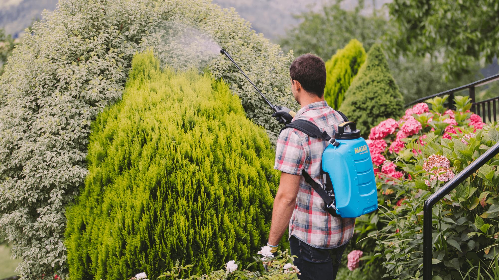 Matabi Pulverizador Eléctrico - 10L - Sulfatadora Eléctrica a Batería - Ideal para Huerto y Jardín - Mochila para Fumigar Compacta - Sin Bombeo Manual - Evolution 10LT - Hecho en España