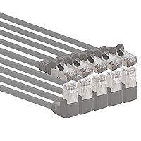 1aTTack.de 366152 Cavo di rete Cat.6 angolo 90 gradi 1m - grigio