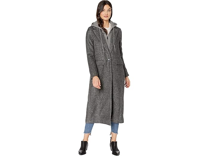 grey wool coat with hood