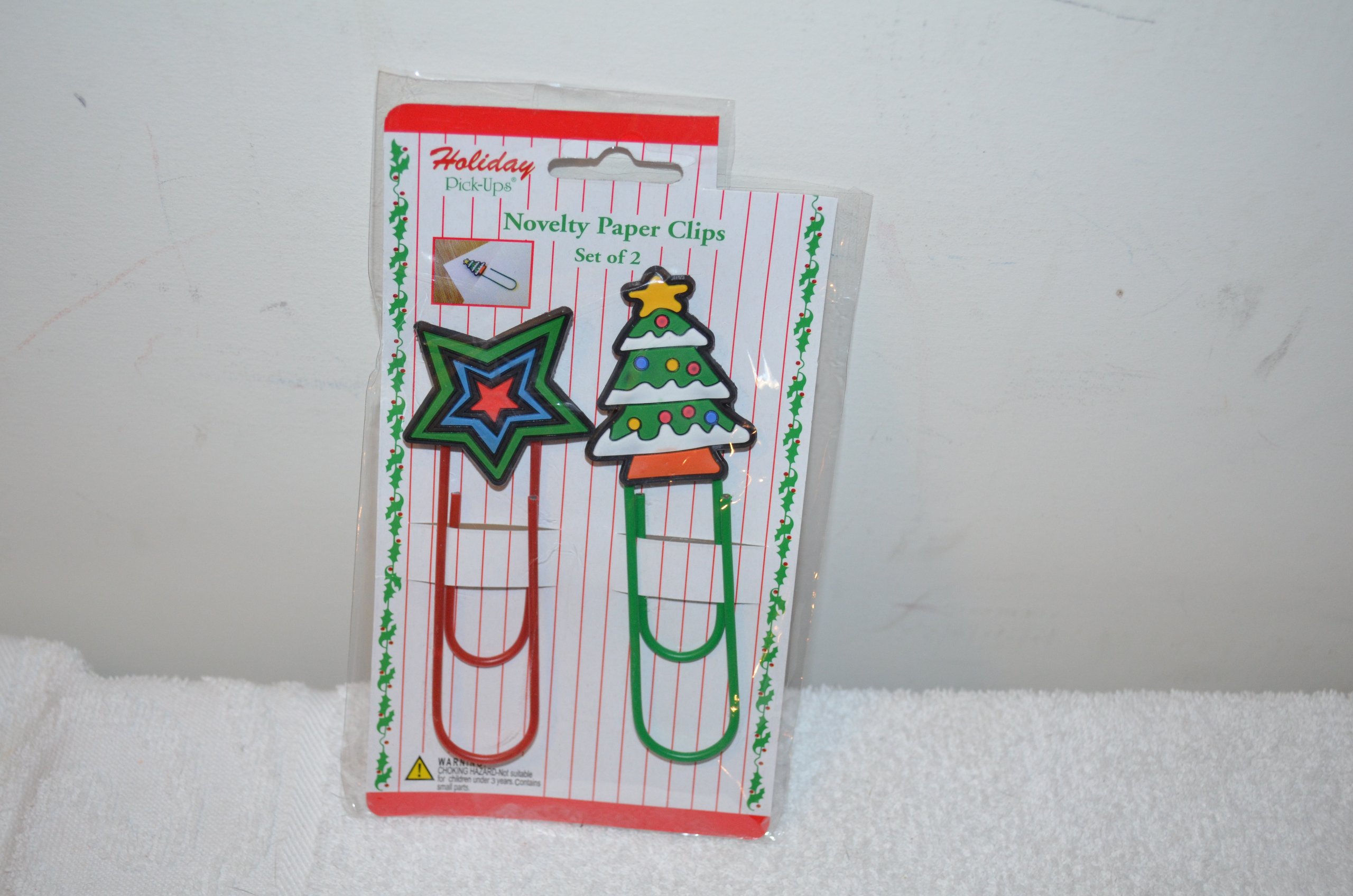 Holiday Pick-ups Novelty Paper Clips Large Paper Clips Star & Christmas Tree