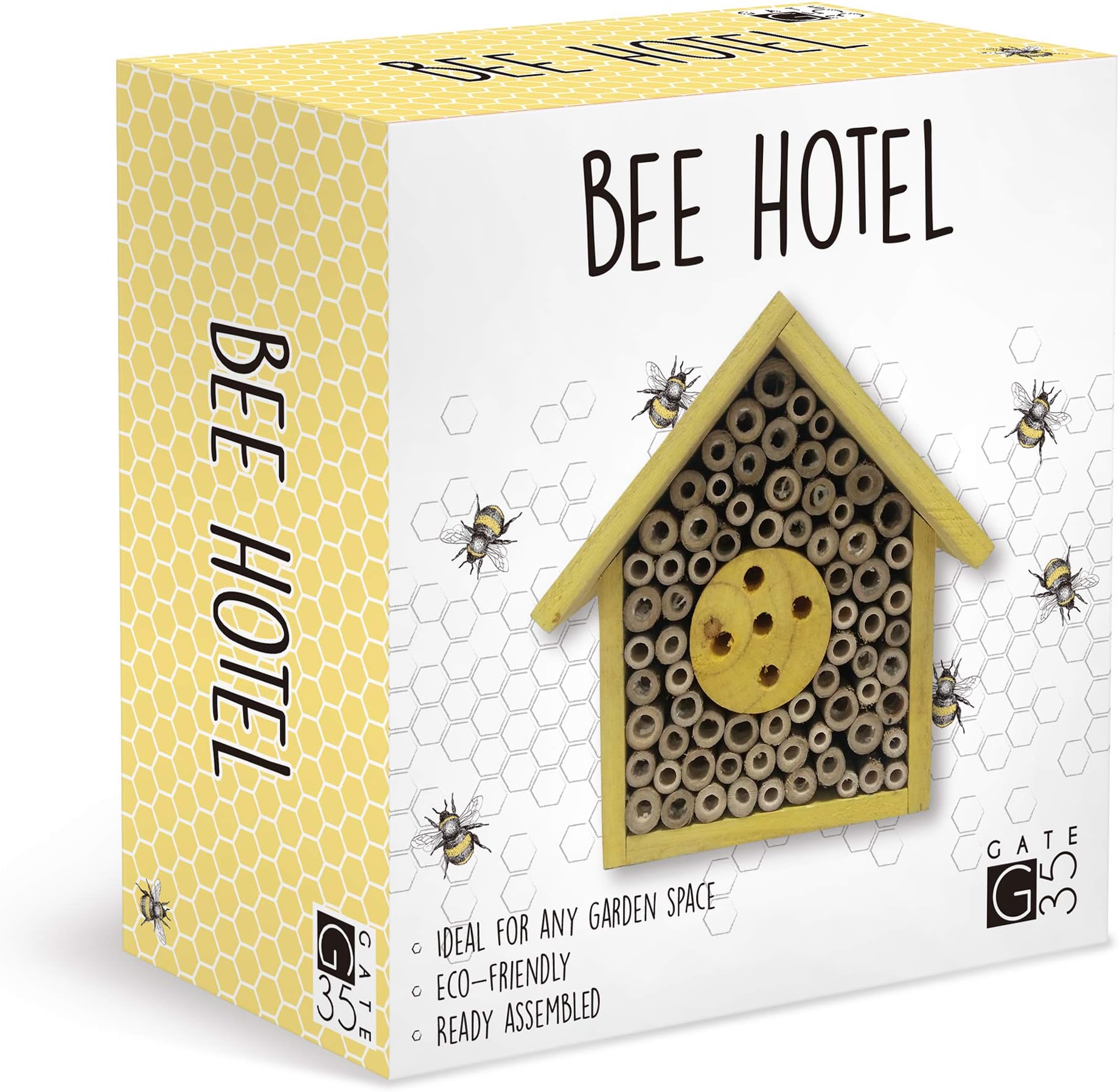 – Eco-Friendly Bee House Hotel - Insect Nest Box for Gardens and Yards