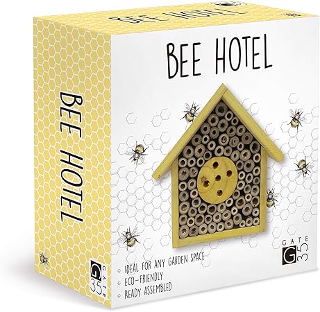 EcoFriendly Bee House Hotel Insect Nest Box for Gardens
