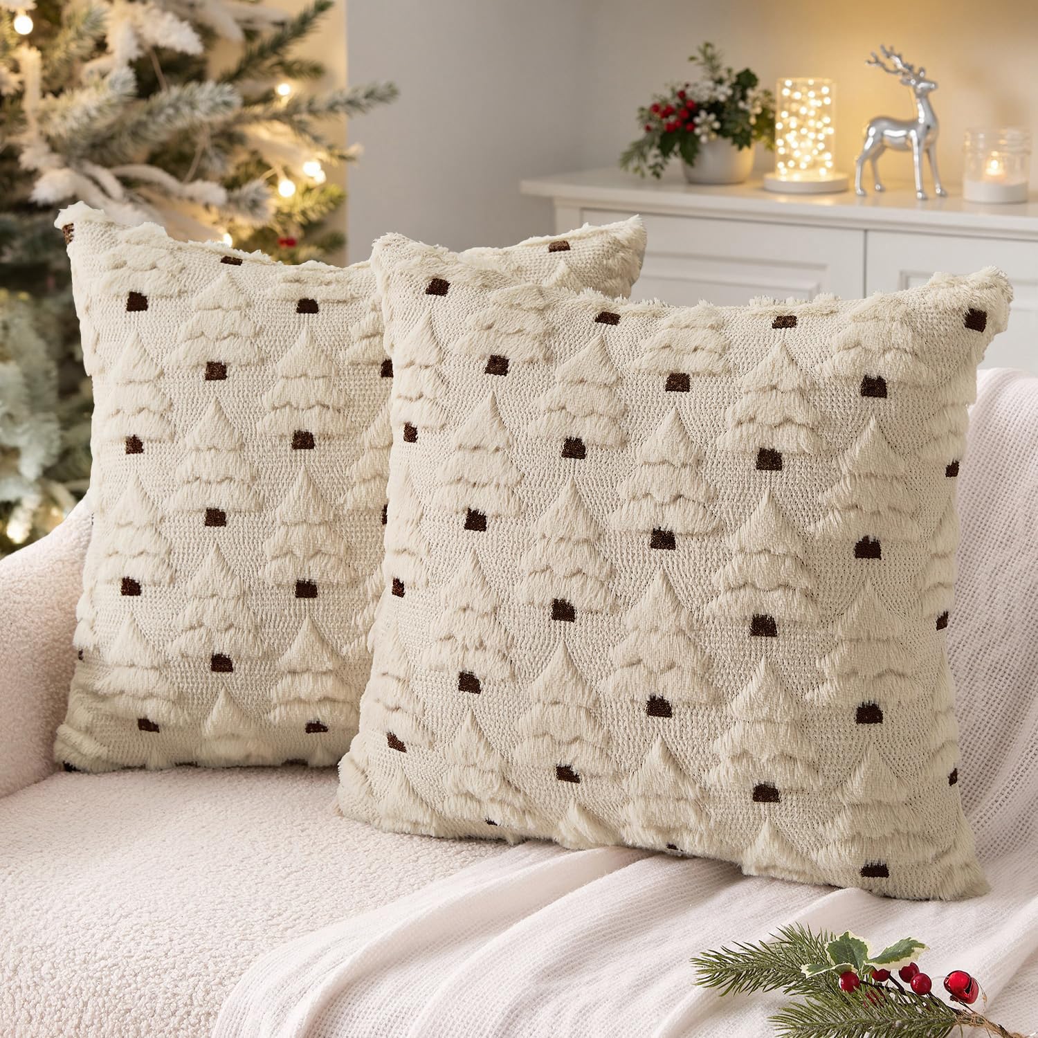 Amazon.com: MIULEE Christmas Tree Decorative Throw Pillow Covers