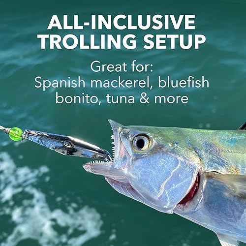 Miniatura 3 de Clarkspoon | Ready to Fish Trolling Kit - Fishing Equipment for Coastal Waters- Great for Spanish Mackerel, Bluefish, Bonito, Tuna, & More - Fishing