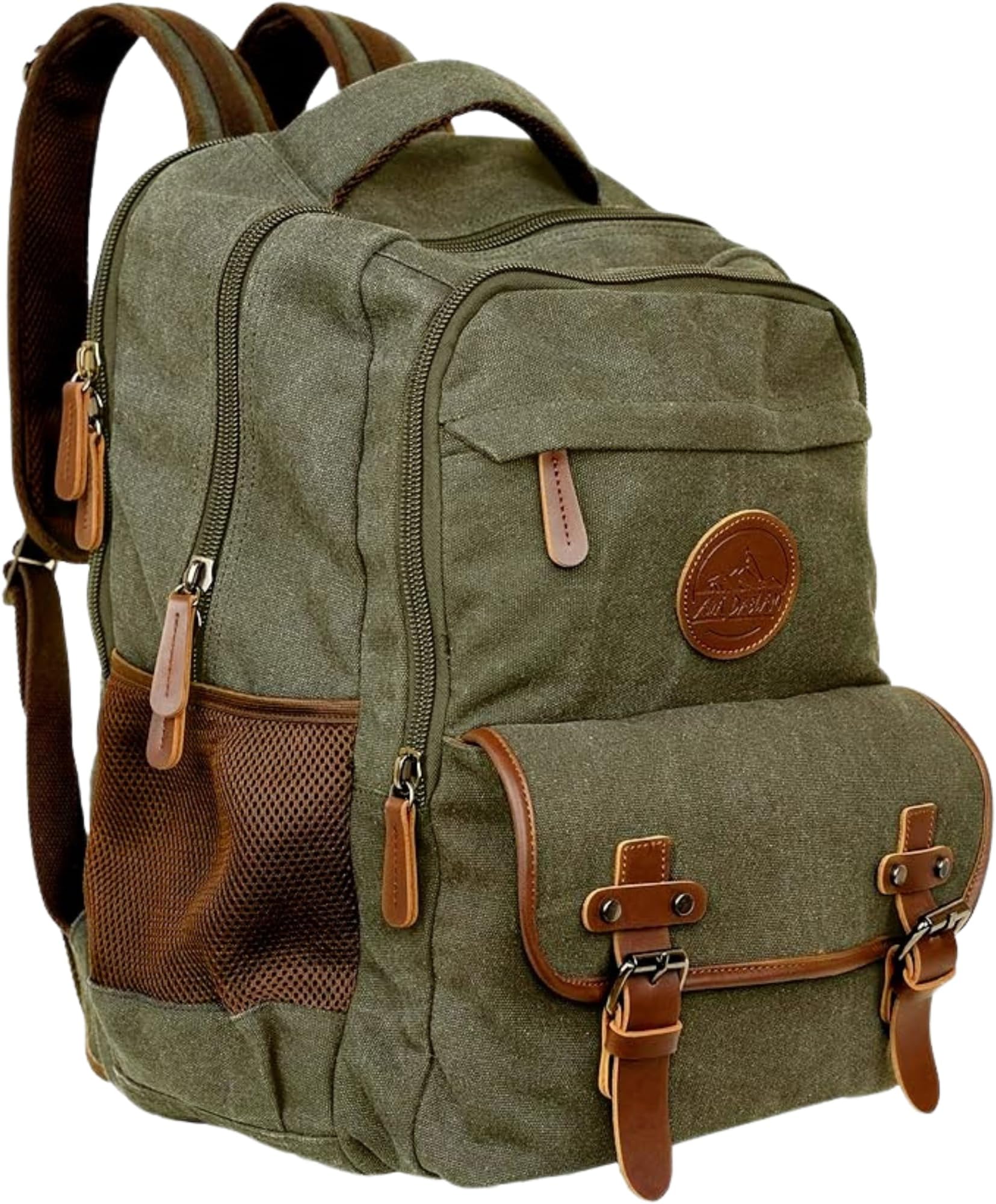 WITZMAN Sac à Dos Voyage 3 En 1 Toile Vintage - Ordinateur 18 Pouces Homme Femme - A6617-3 Noir