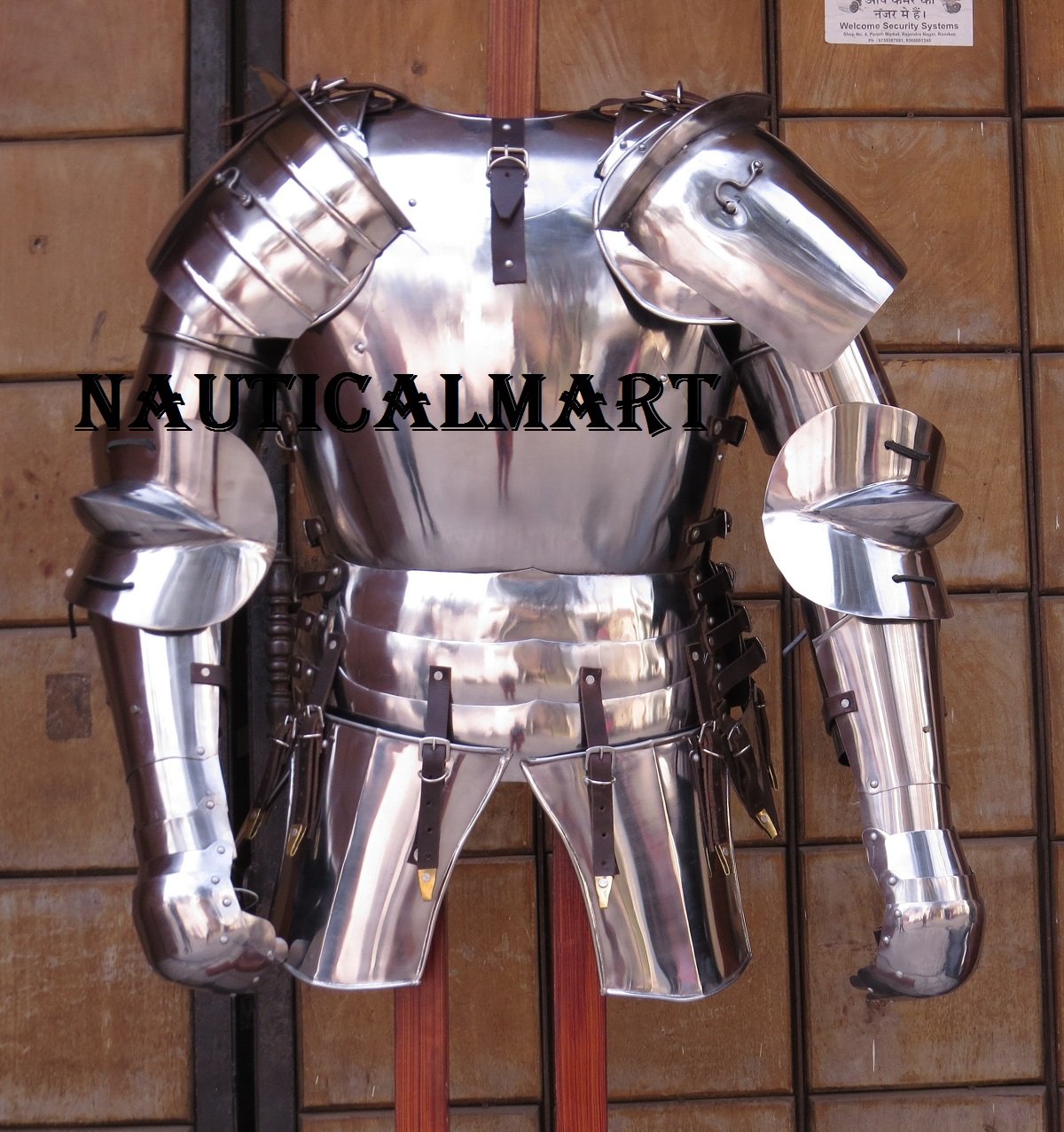 NauticalMart Medieval Knight Cuirass Armor Breastplate Front & Back Silver