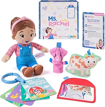Ms. Rachel Farm Friends Gift Set: A Sensory, Early-Learning Gift for Babies