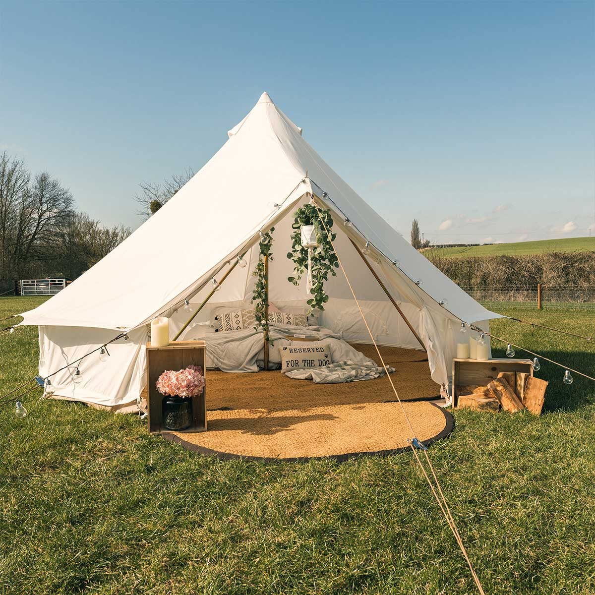 4M Bell Tent with Zipped PVC Groundsheet u0026 100% Cotton Canvas - Kokoon  Deluxe - Without Chimney Fitting : Amazon.co.uk: DIY u0026 Tools